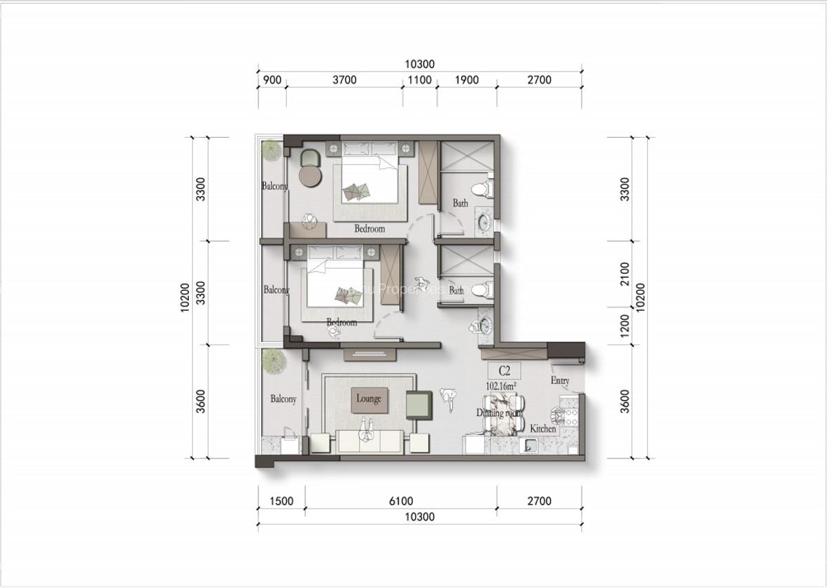 1 Bed Apartment with En Suite at Muthithi Road - 1