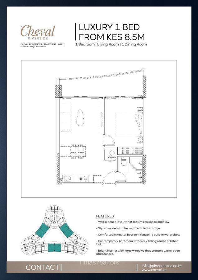 1 Bed Apartment with En Suite at Riverside - 11
