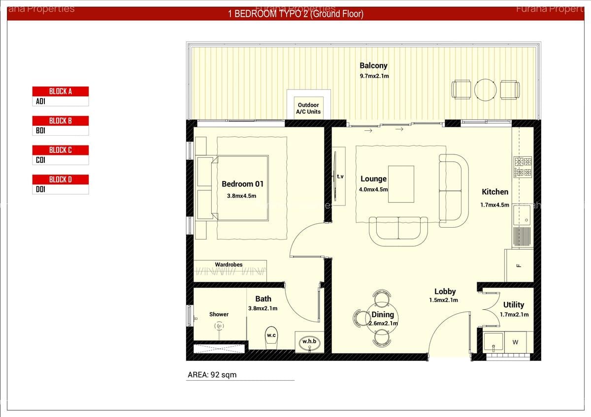 Serviced 1 Bed Apartment with Swimming Pool in Diani - 8