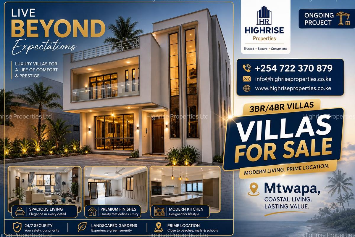 3 Bed Villa with Swimming Pool in Mtwapa - 1