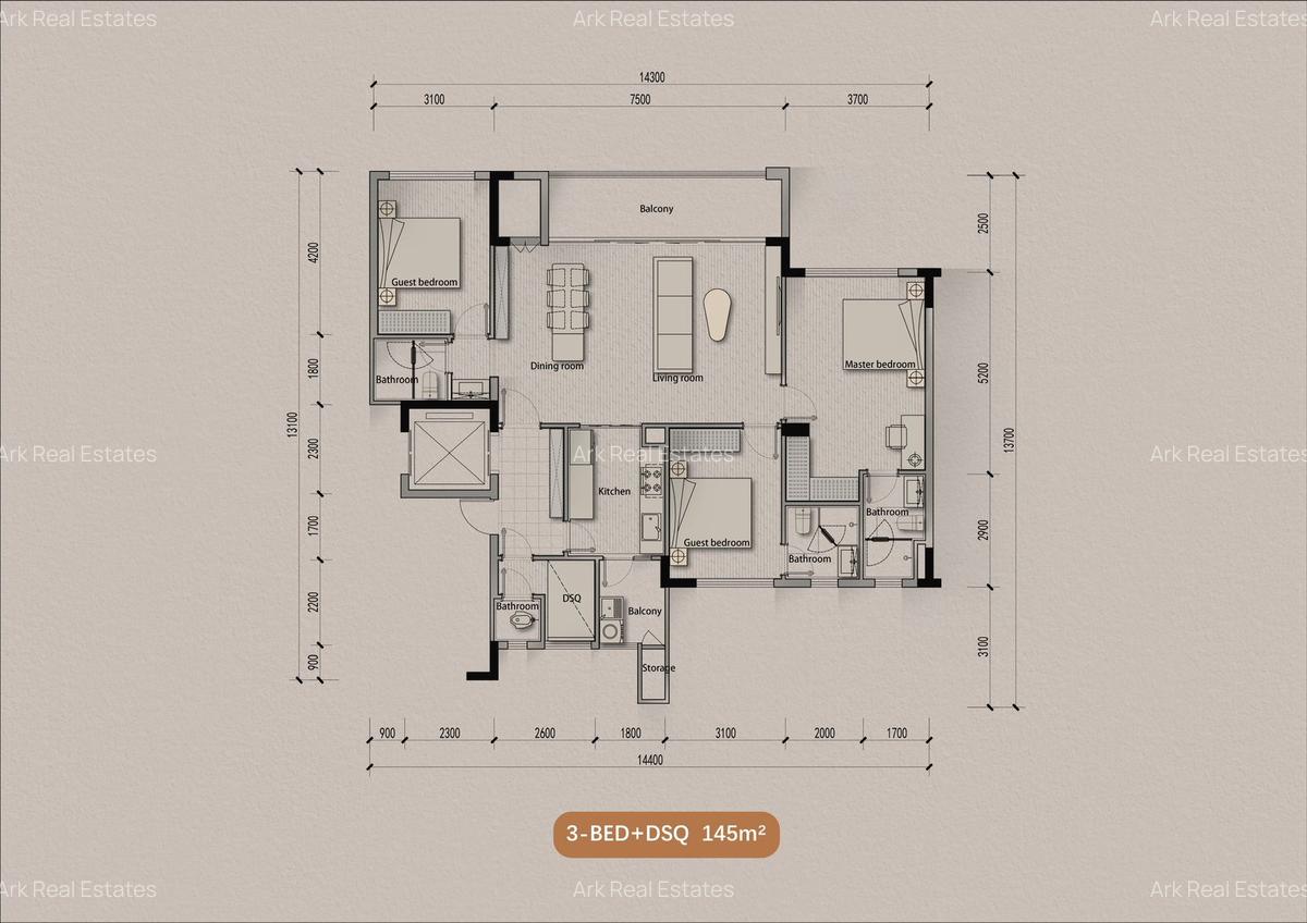 3 Bed Apartment with En Suite at Muthama Drive - 1