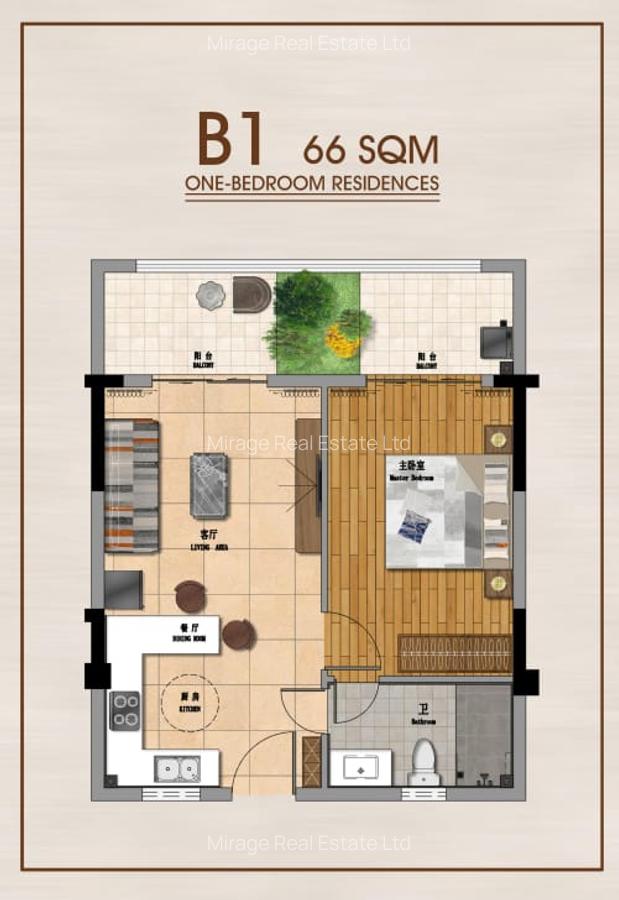 1 Bed Apartment with Swimming Pool in Riverside - 11