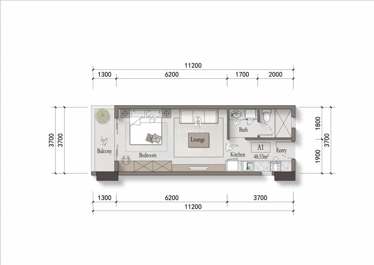 Studio Apartment with Swimming Pool at Muthithi Road - 1