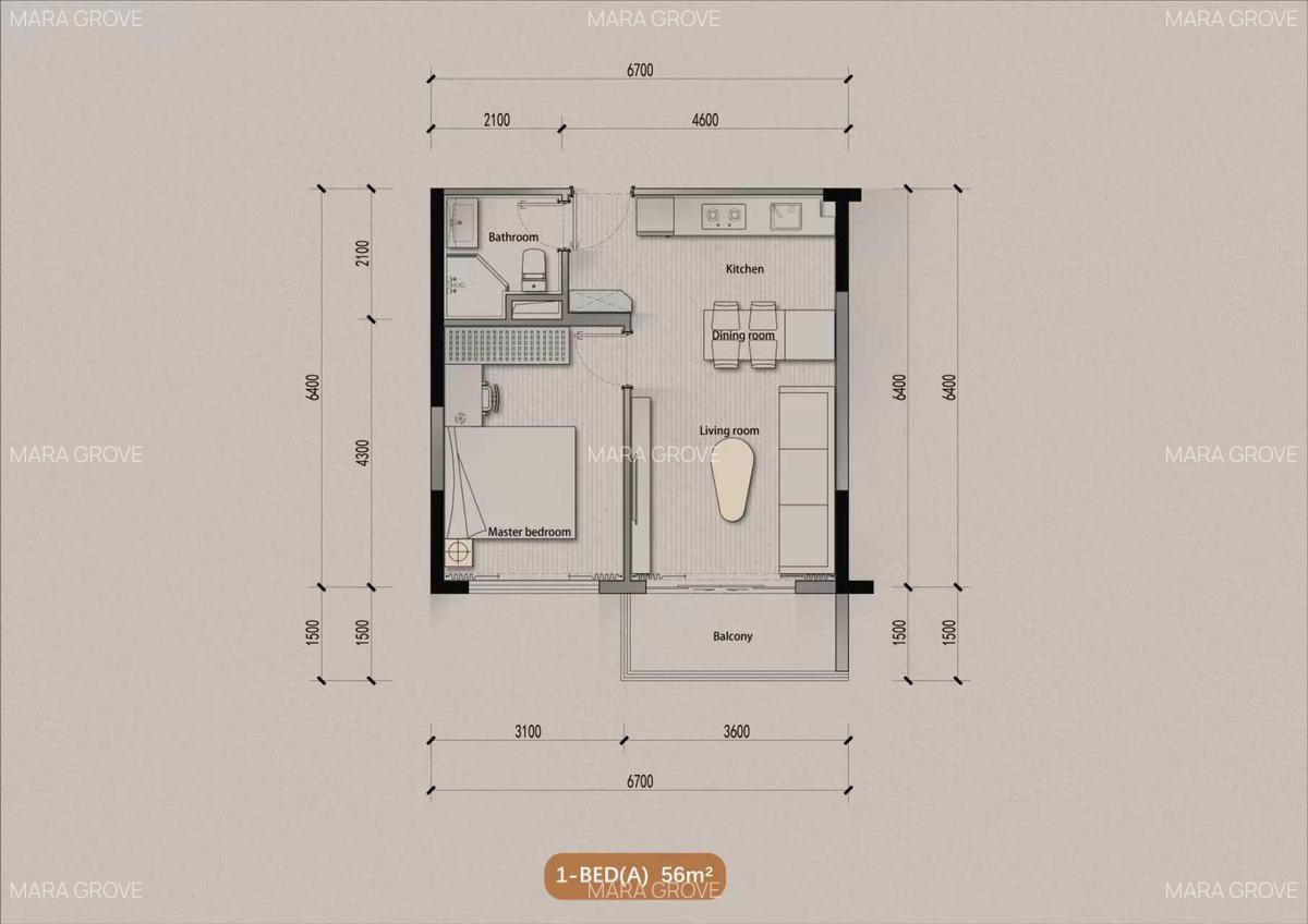 1 Bed Apartment with En Suite at Muthama Access Road - 1