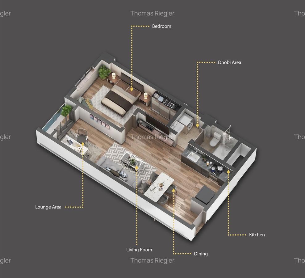 Serviced 1 Bed Apartment with En Suite at Sports Road - 2