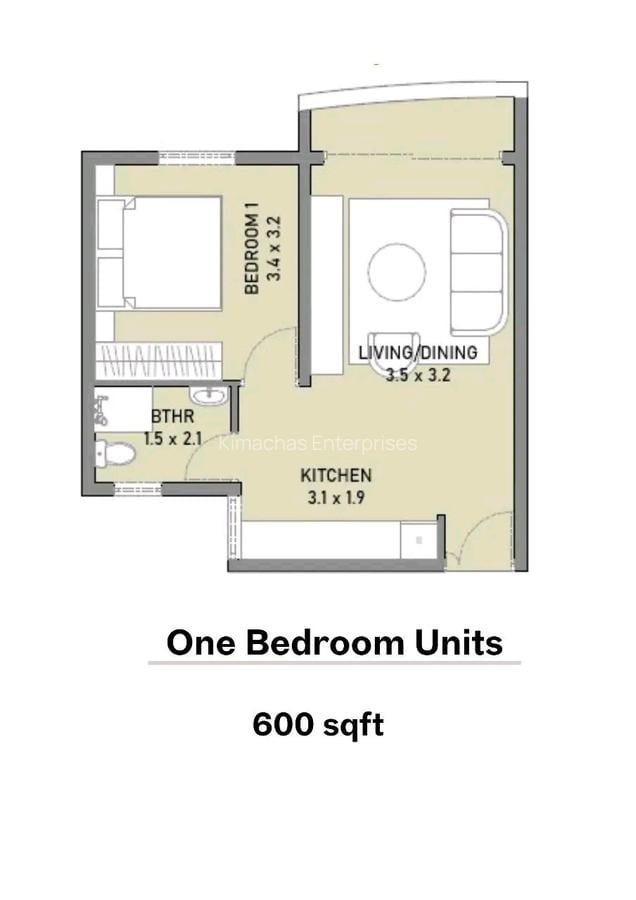 1 Bed Apartment with En Suite at Mtwapa - 12