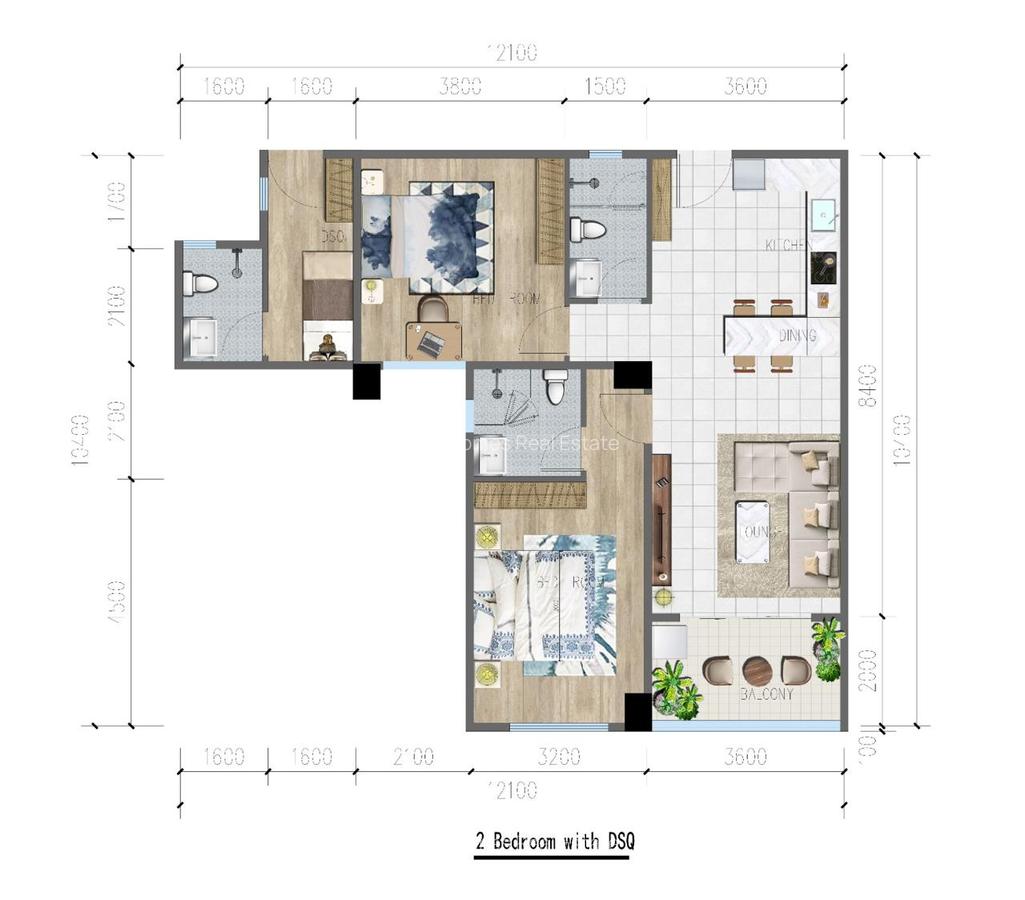 1 Bed Apartment with Swimming Pool at Riverside Drive - 6