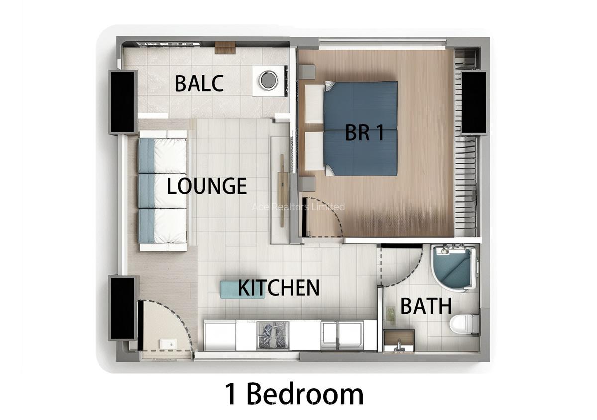 1 Bed Apartment with Swimming Pool at Riara Garden Road - 3