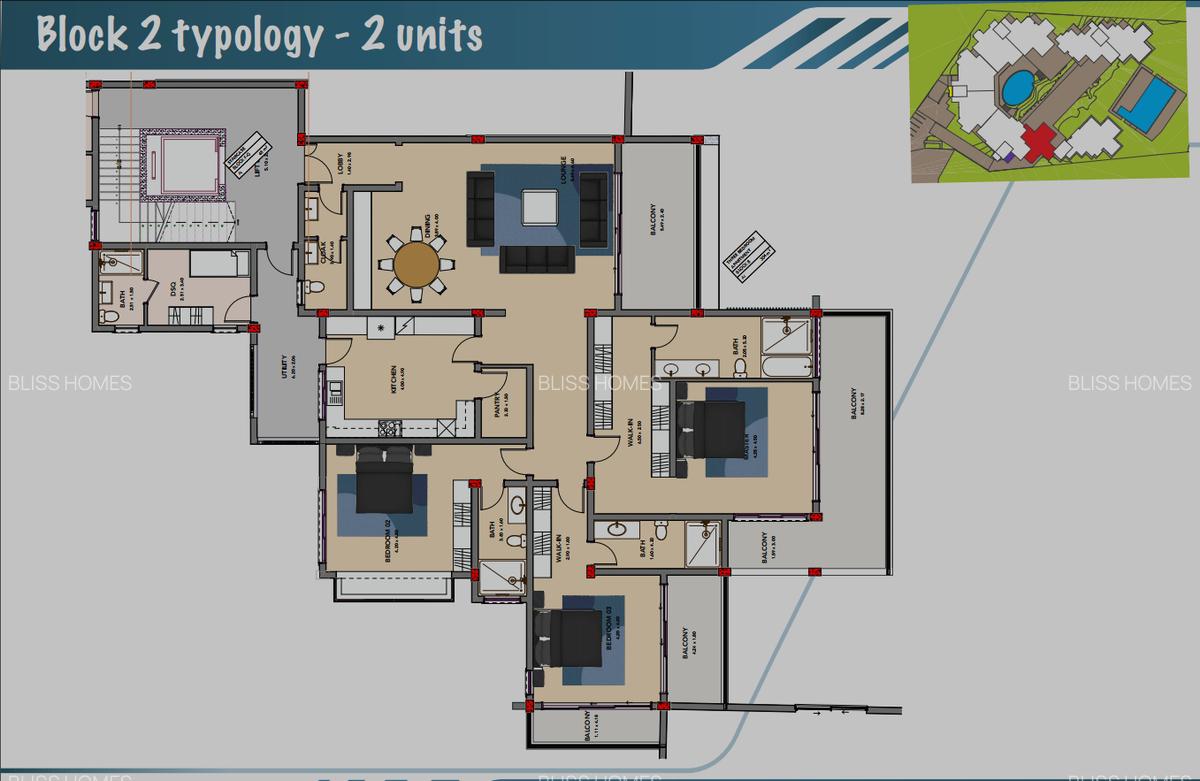 3 Bed Apartment with En Suite at Nyali - 3