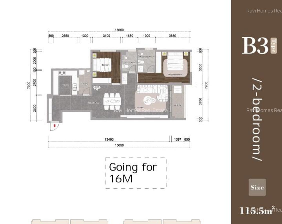 1 Bed Apartment with En Suite at Riverside Drive Next To Nairobi University - 7