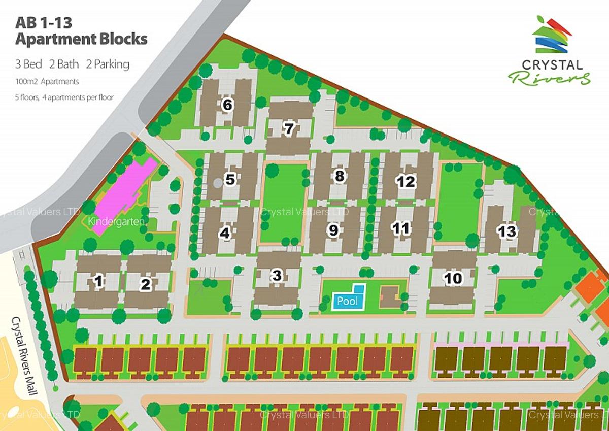3 Bed Apartment with En Suite at Crystal Rivers Residency - 1