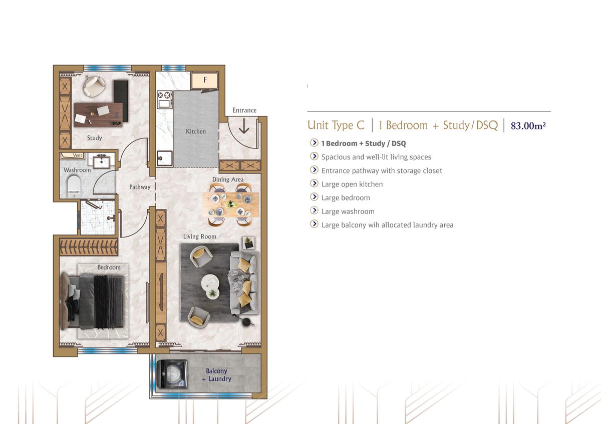 2 Bed Apartment with En Suite in Kilimani - 3