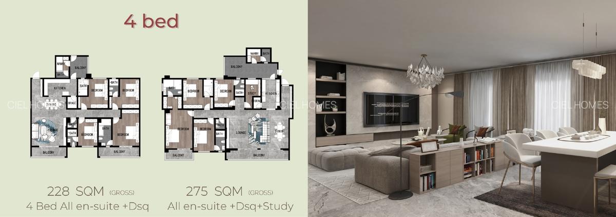 4 Bed Apartment with En Suite at Othaya Road - 3