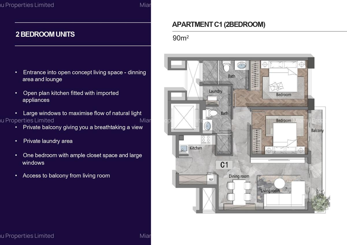 1 Bed Apartment with En Suite at Mbaazi Road - 6