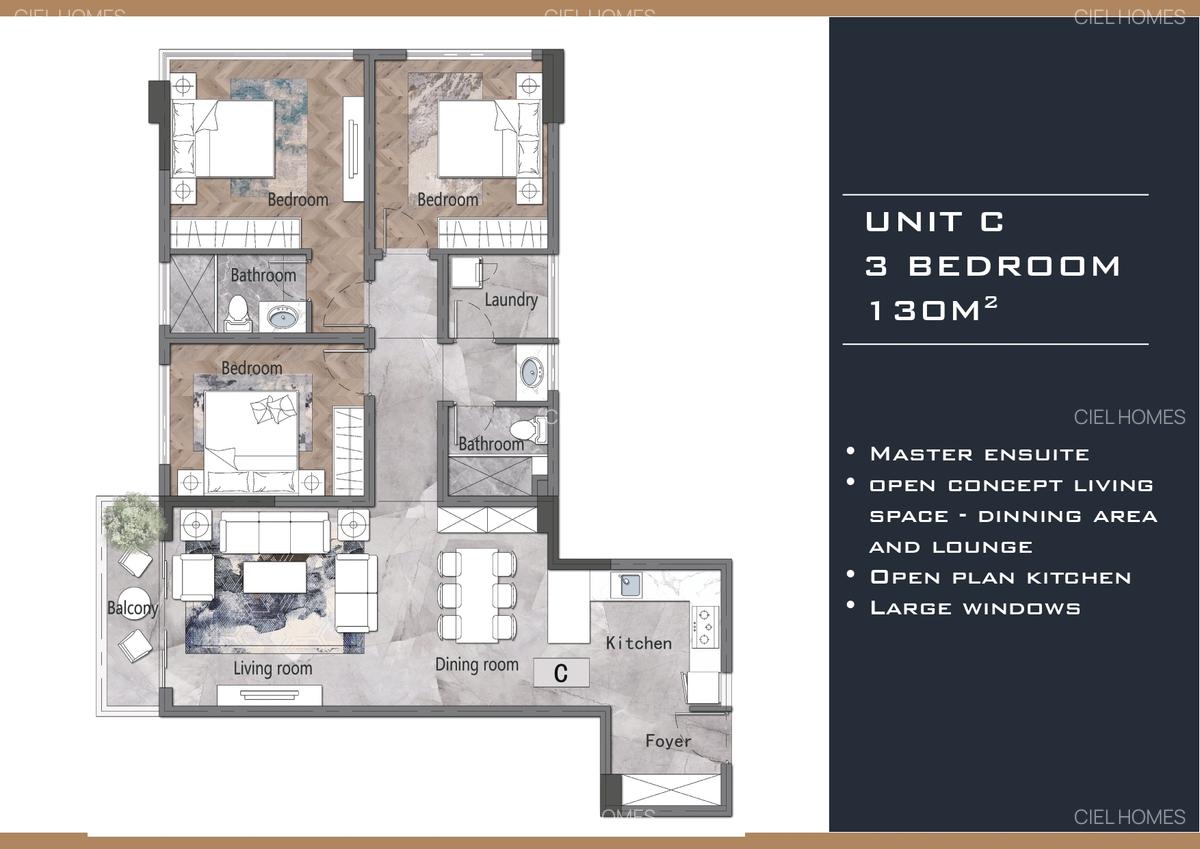 2 Bed Apartment with Swimming Pool at Riara Road - 3