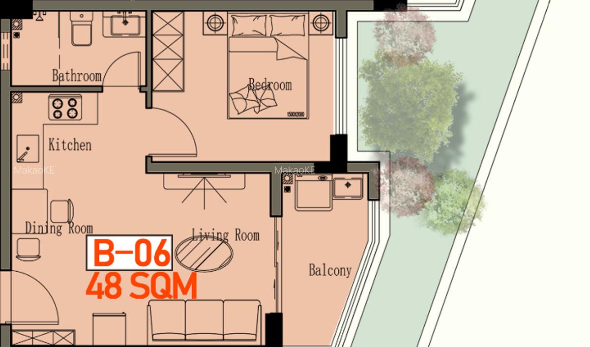 1 Bed Apartment with Swimming Pool in Kilimani - 2