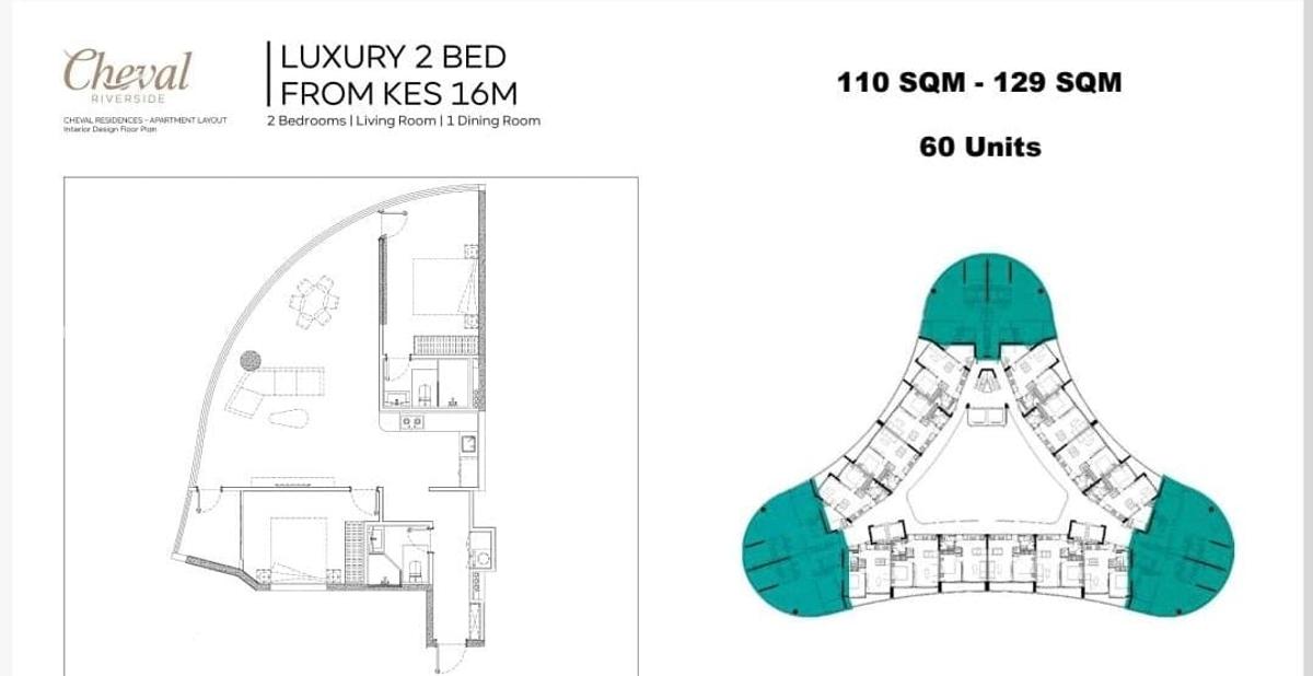 2 Bed Apartment with En Suite at Riverside - 1