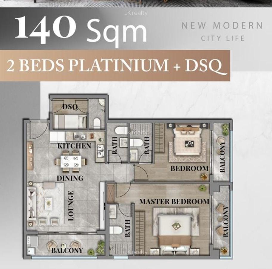 2 Bed Apartment with En Suite at Mogotio - 1