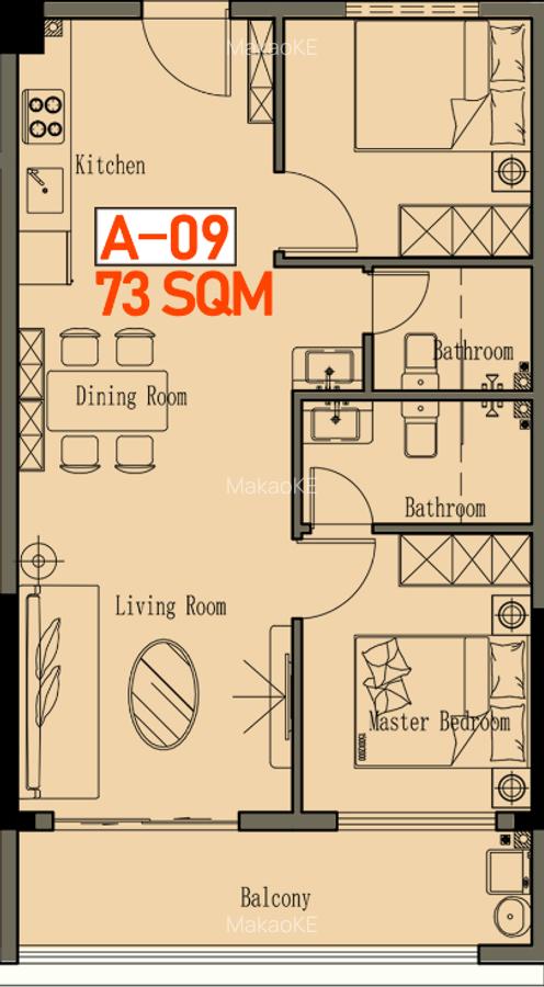 Furnished 2 Bed Apartment with Swimming Pool in Kilimani - 8