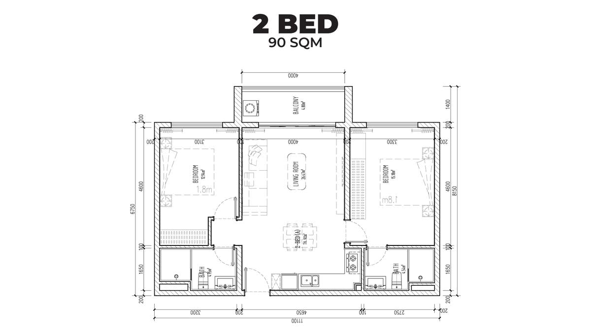 2 Bed Apartment with En Suite in Brookside - 1