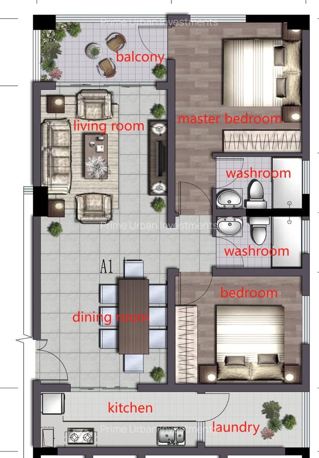 Serviced 1 Bed Apartment with En Suite in Kilimani - 11