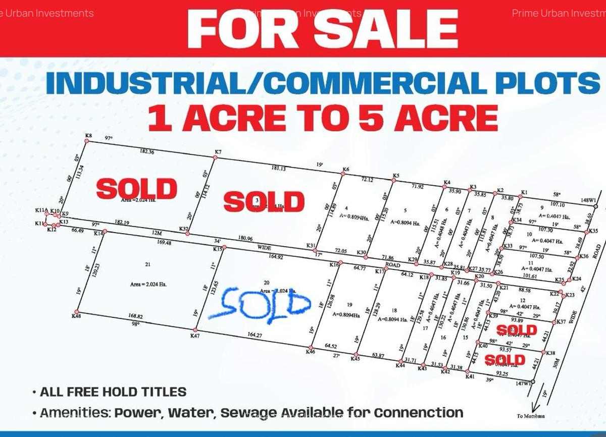 4,047 m² Land in Kikambala - 1