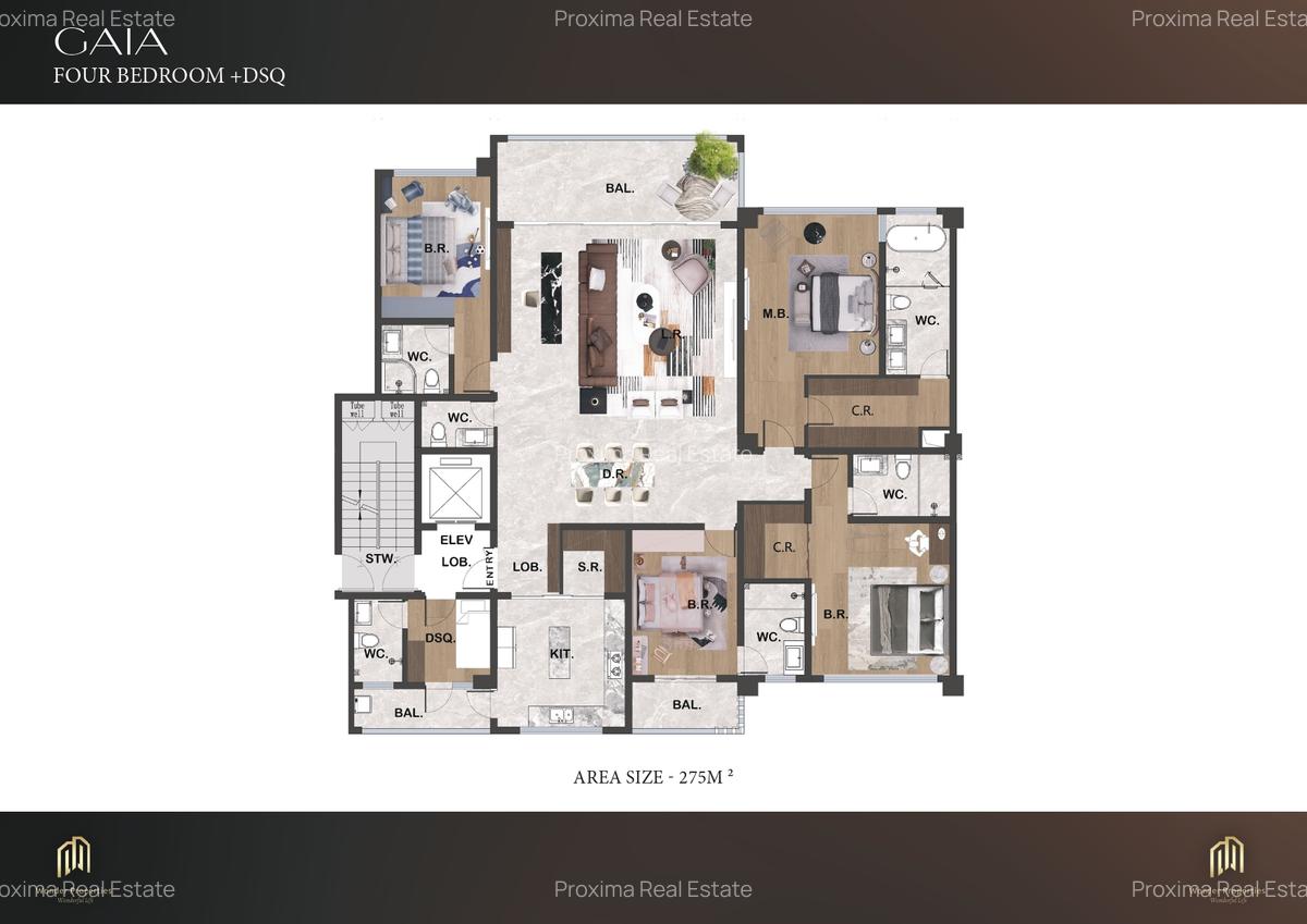 3 Bed Apartment with En Suite in Brookside - 1