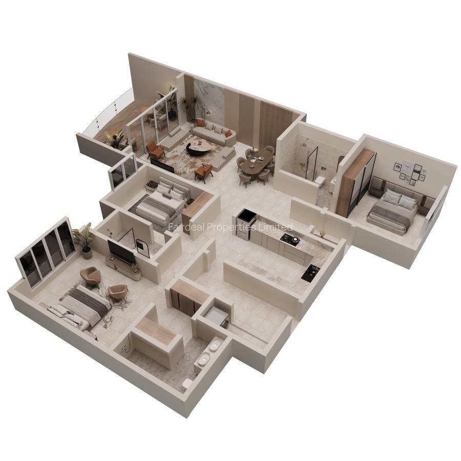 1 Bed Apartment with Swimming Pool at Mwamba Drive - 7