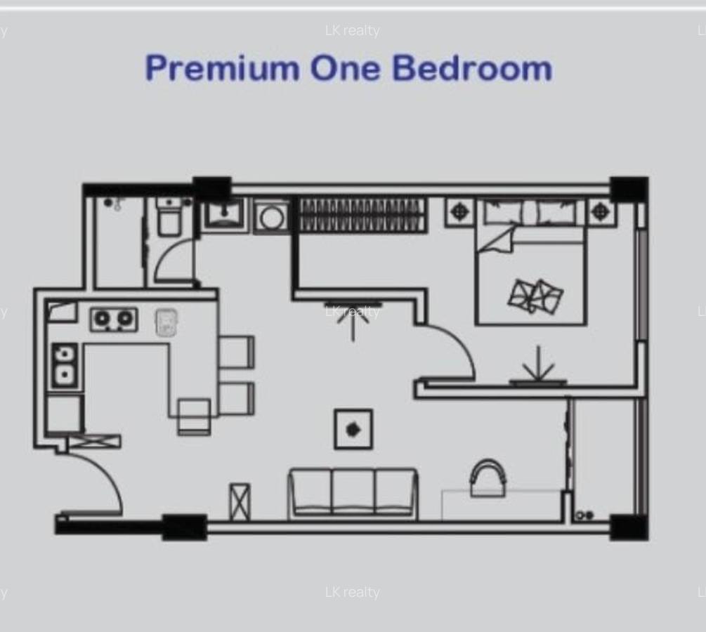 1 Bed Apartment with Swimming Pool at Muthithi Road - 1