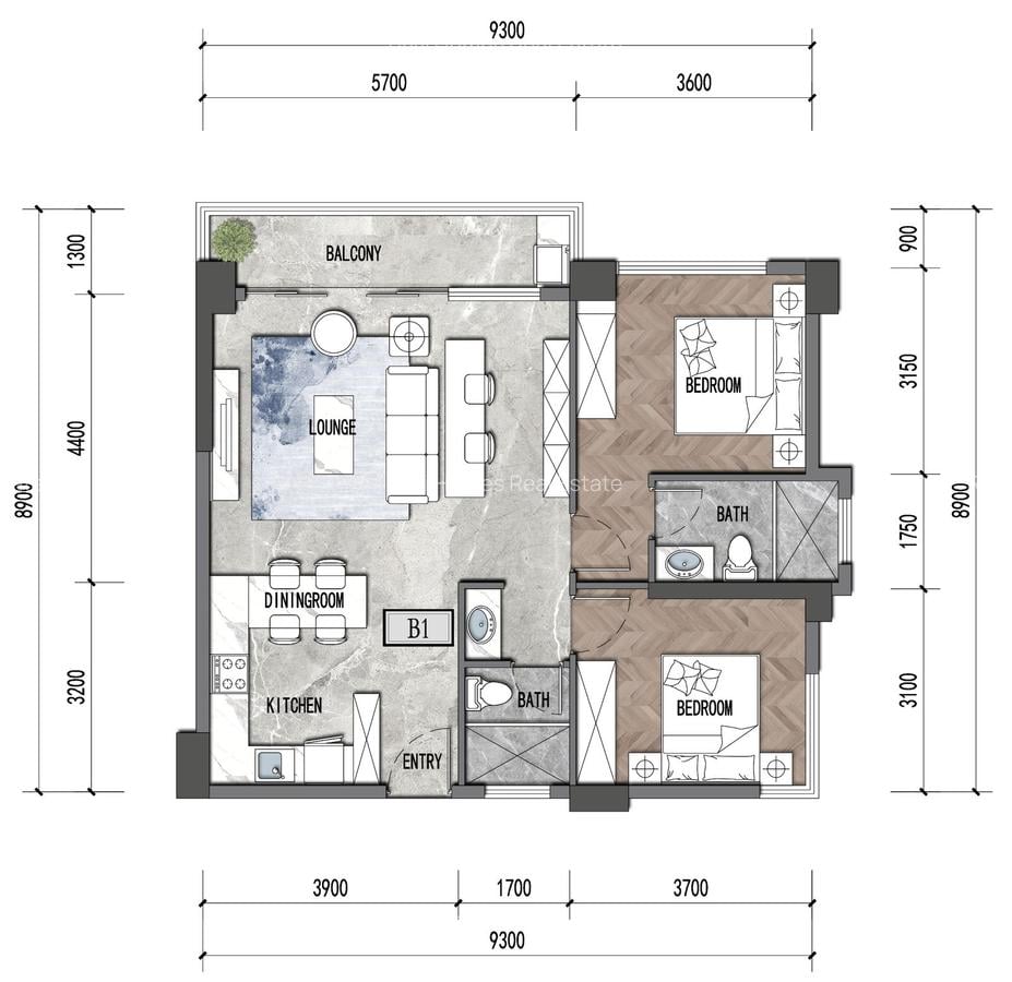 3 Bed Apartment with En Suite in Westlands Area - 3