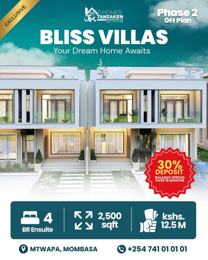 4 Bed Villa with Swimming Pool at Mtwapa - 2