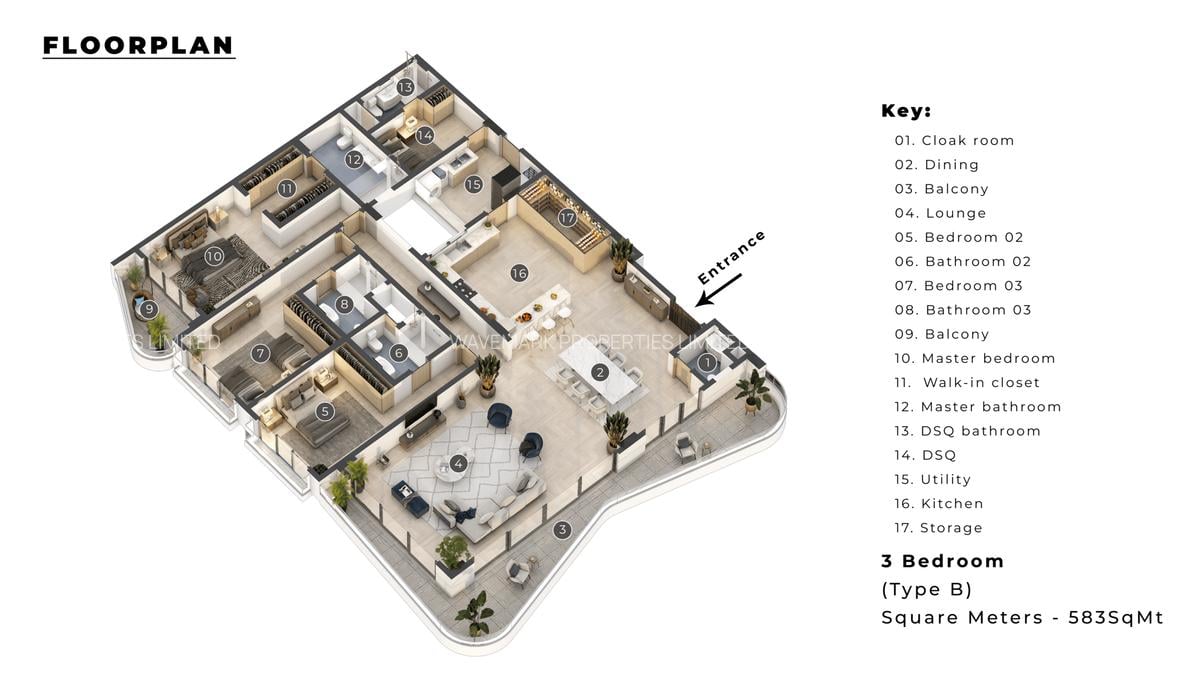 3 Bed Apartment with Swimming Pool at Nyali - 5