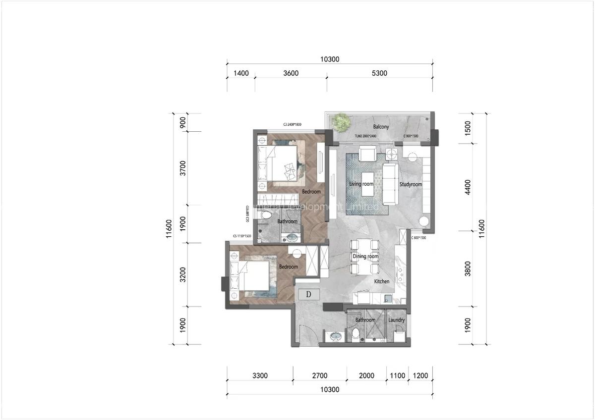 2 Bed Apartment with Swimming Pool in Lavington - 1