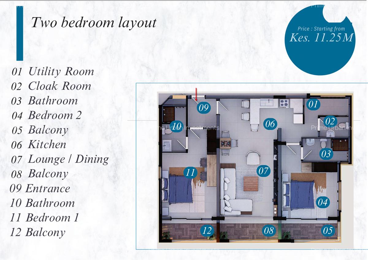 Serviced 1 Bed Apartment with En Suite in Shanzu - 17