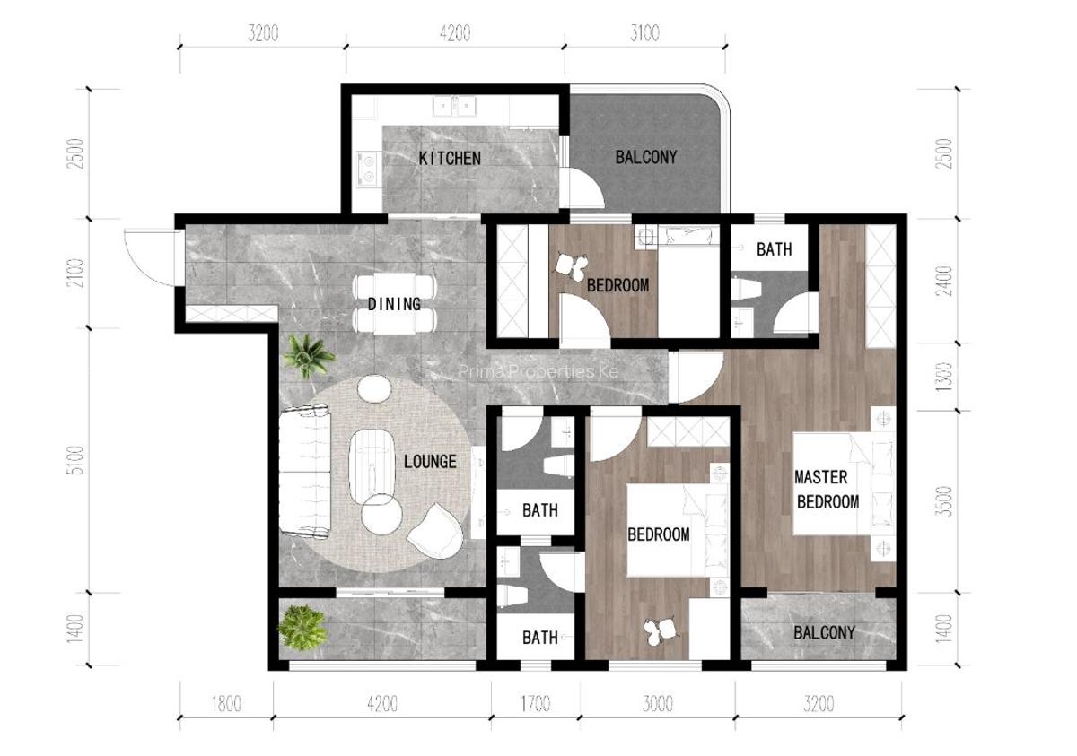 2 Bed Apartment with En Suite at Mogotio Rd - 14