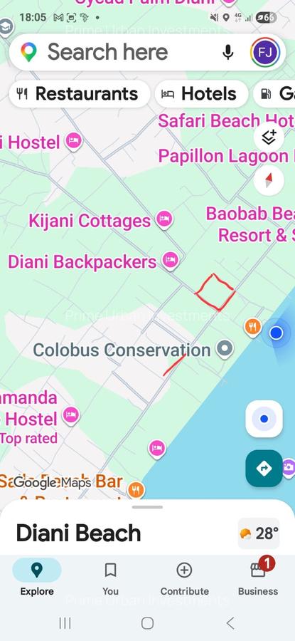 2,023 m² Land at Diani Beach - 1