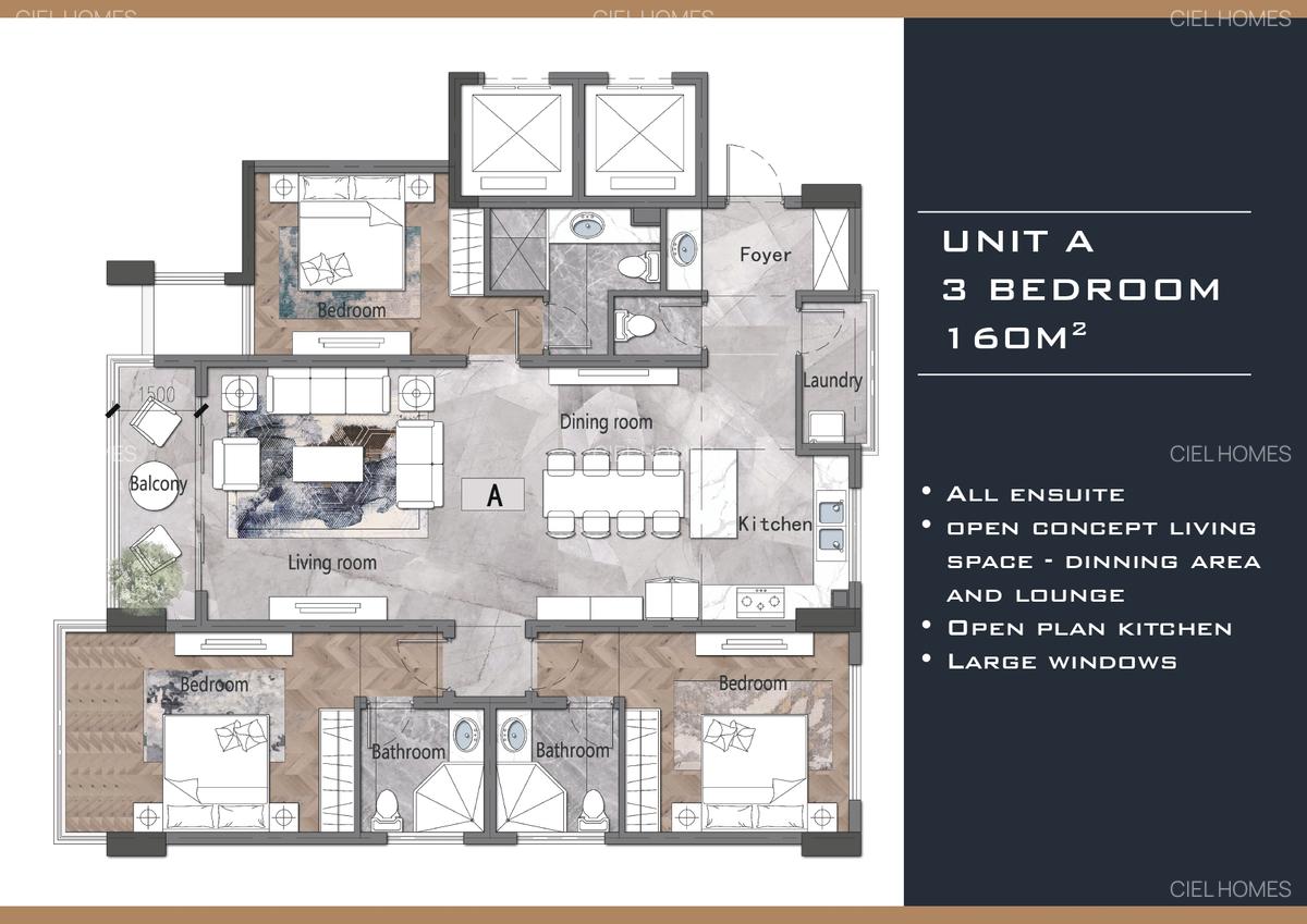 2 Bed Apartment with Swimming Pool at Riara Road - 5