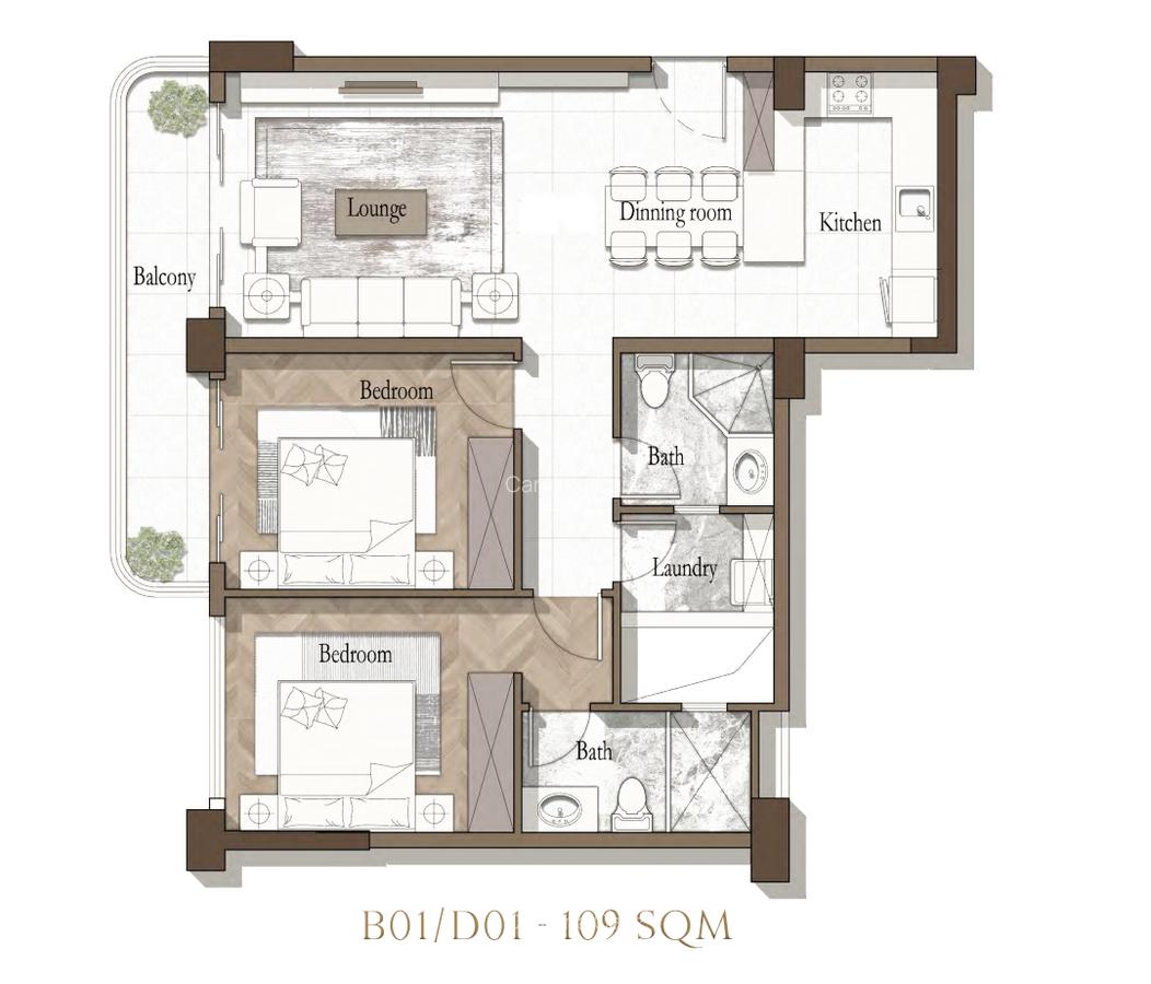 2 Bed Apartment with En Suite in Westlands Area - 17