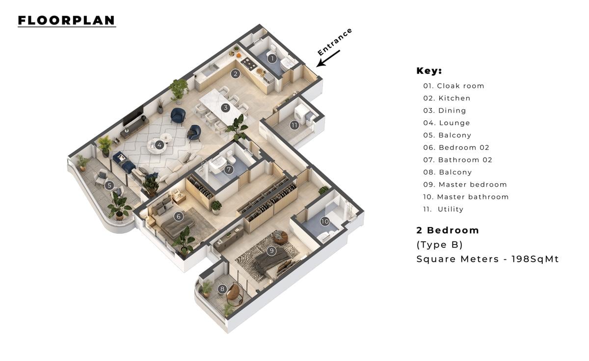 2 Bed Apartment with Gym at 2Nd Avenue - 6