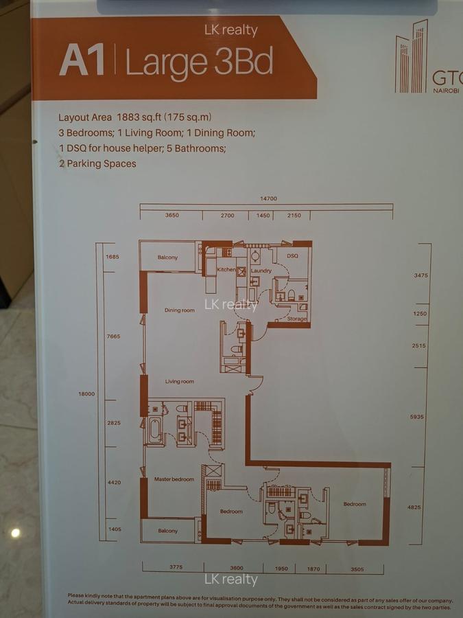 Serviced 3 Bed Apartment with En Suite at Westlands Road - 1