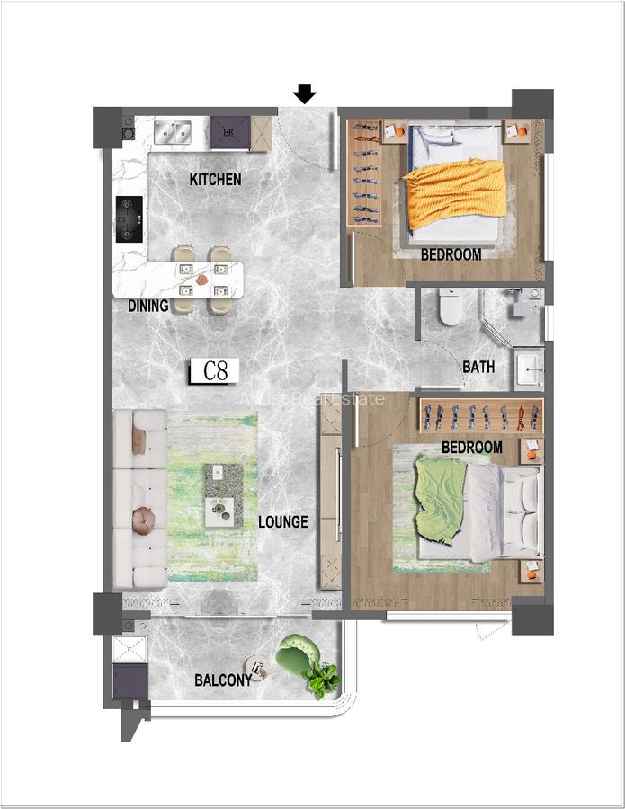 1 Bed Apartment with Swimming Pool at Riverside Lane - 3