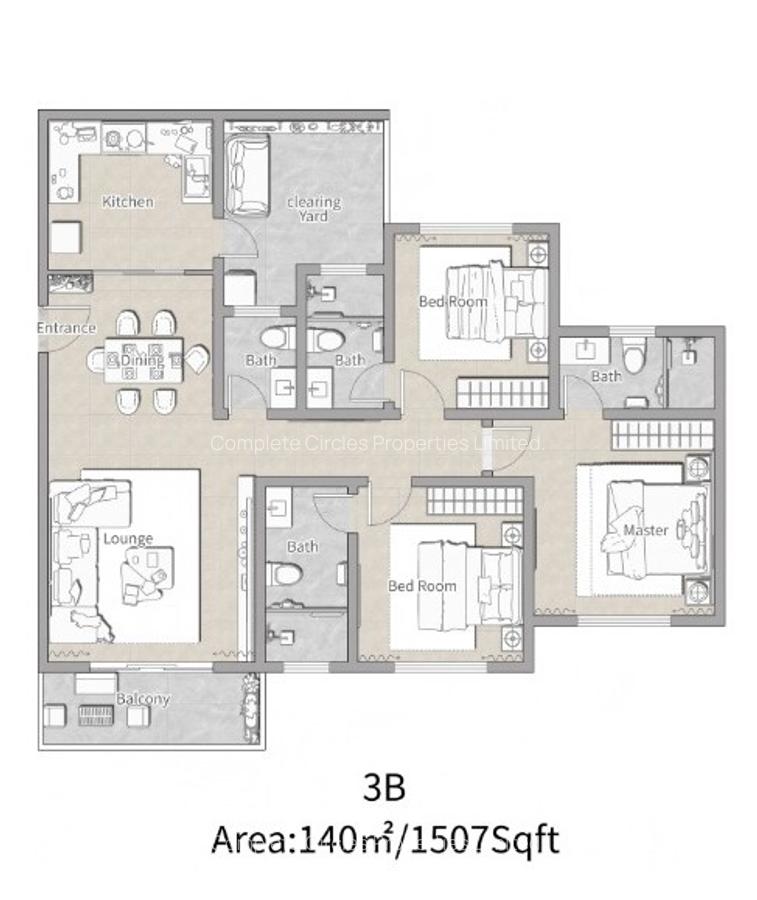 3 Bed Apartment with Swimming Pool at Mombasa Road - 2