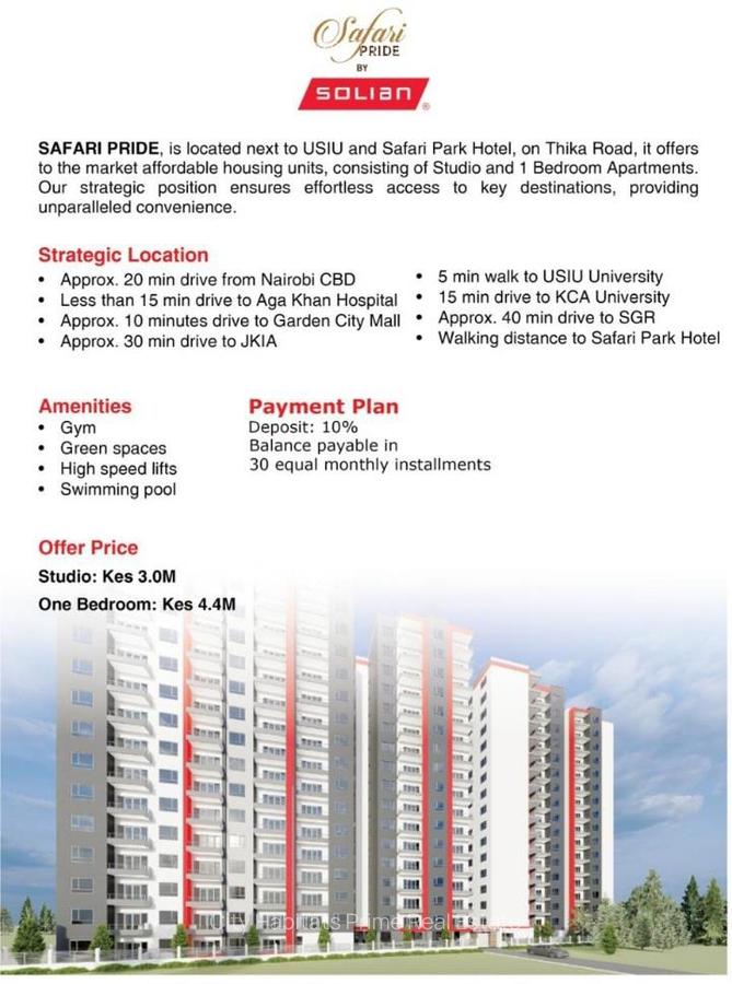 1 Bed Apartment with Borehole in Kasarani - 2