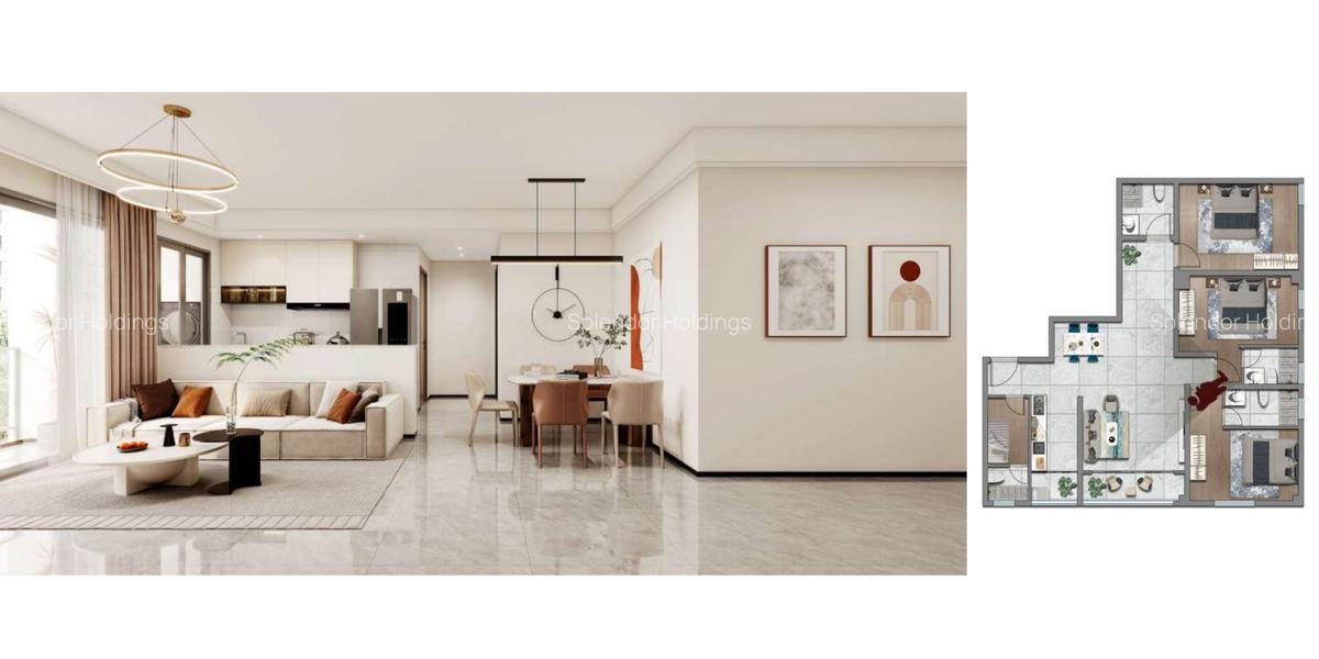 3 Bed Apartment with En Suite in Kilimani - 2