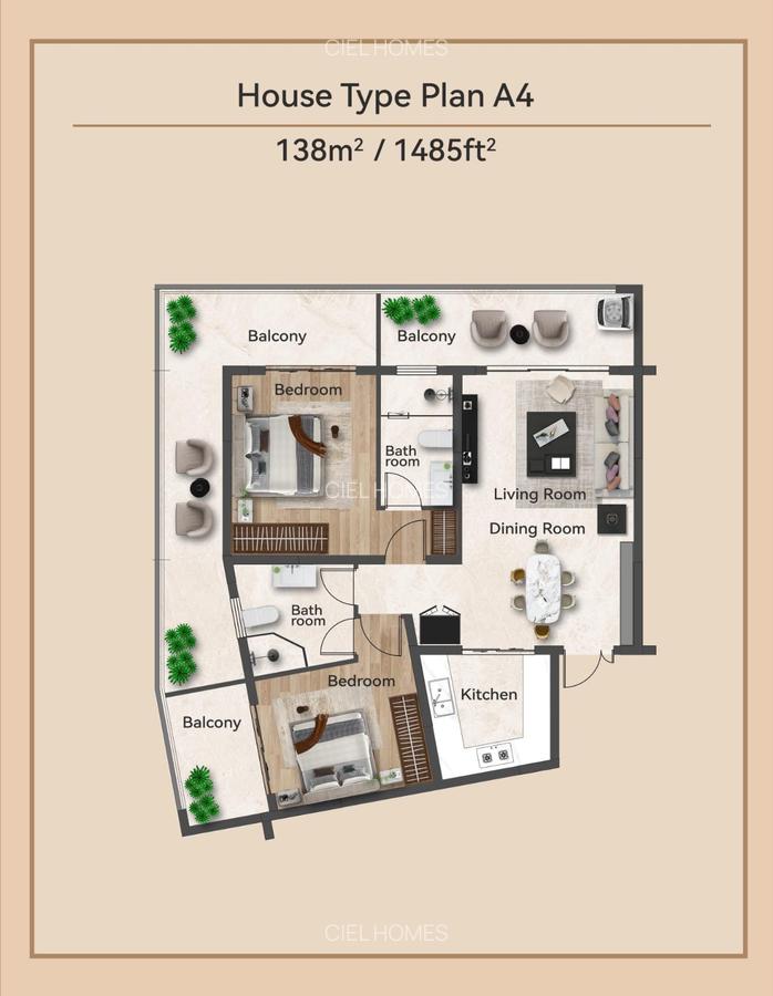 1 Bed Apartment with Swimming Pool at Vihiga Road - 8