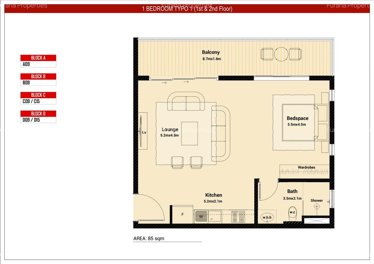 Serviced 1 Bed Apartment with Swimming Pool in Diani - 7