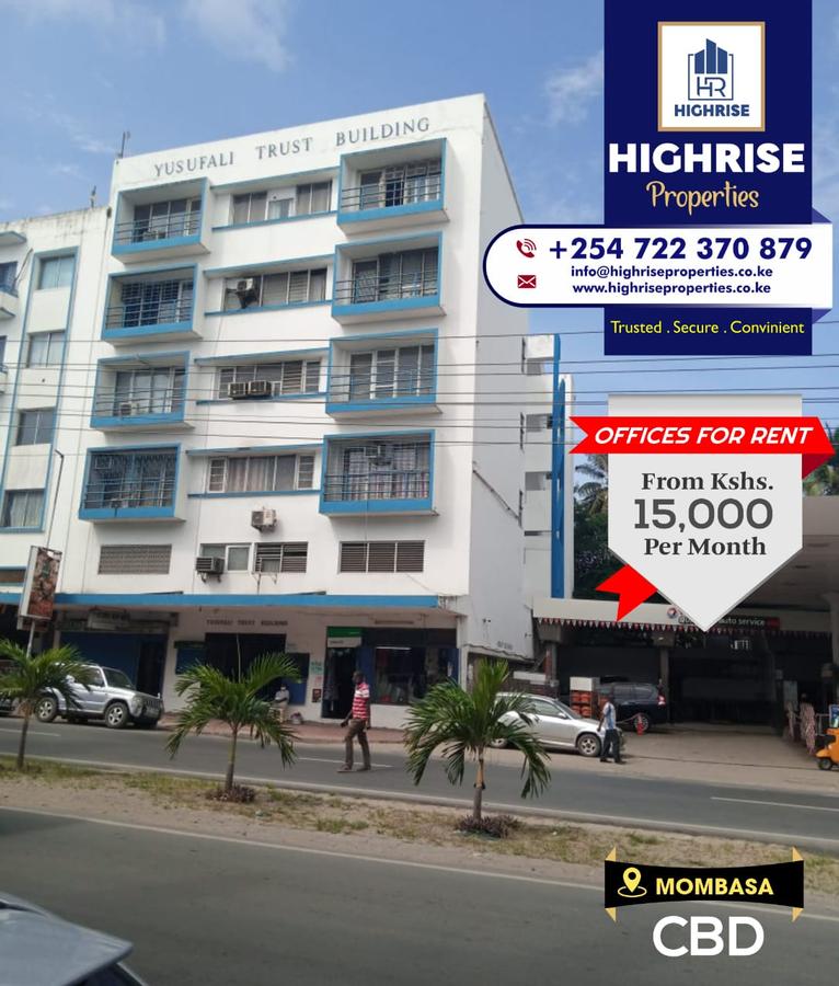 Office with Service Charge Included in Mombasa CBD - 1