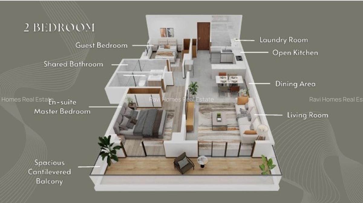 1 Bed Apartment with Swimming Pool in Westlands Area - 11