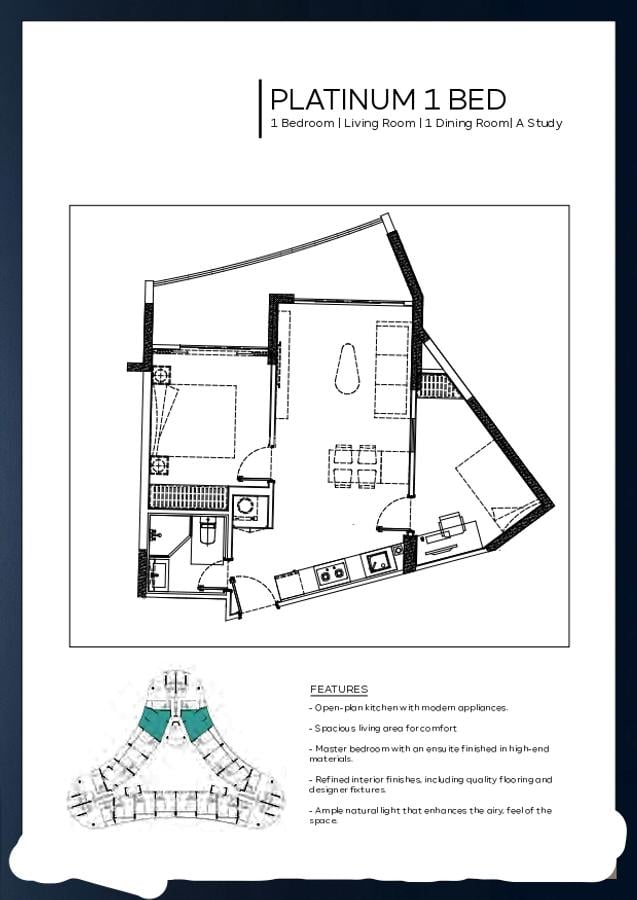1 Bed Apartment with Swimming Pool at Riverside Drive - 3