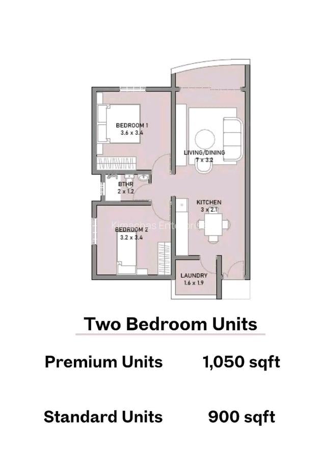 2 Bed Apartment with En Suite at Mtwapa - 12